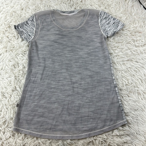 Lululemon Beat The Heat Short Sleeve Tiger Space Dye Black White - Picture 4 of 4